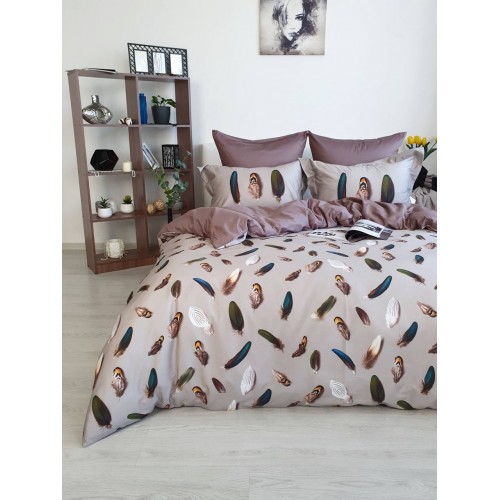 Комплект постельного белья Tivolyo Home GALA бежевый KING SIZE