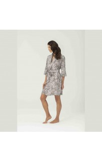 Халат женский Tivolyo Home JACQUARD PRINTEMPS бежевый S/M