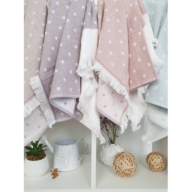 Кухонное полотенце Tivolyo Home DOTTY фиолетовый 50х70