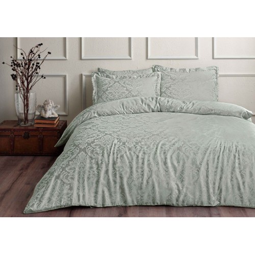 Комплект постельного белья Tivolyo home BAMBURA ментоловый Евро