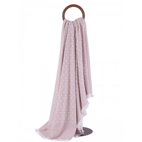 Покрывало Tivolyo home HEARTS розовый Евро ПВХ