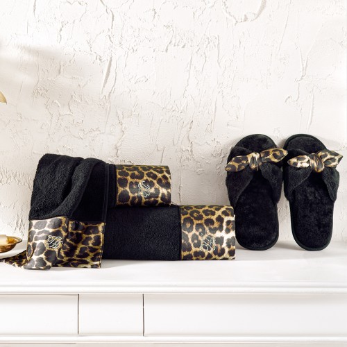 Набор полотенец Tivolyo Home LEOPARD чёрный 2 предмета