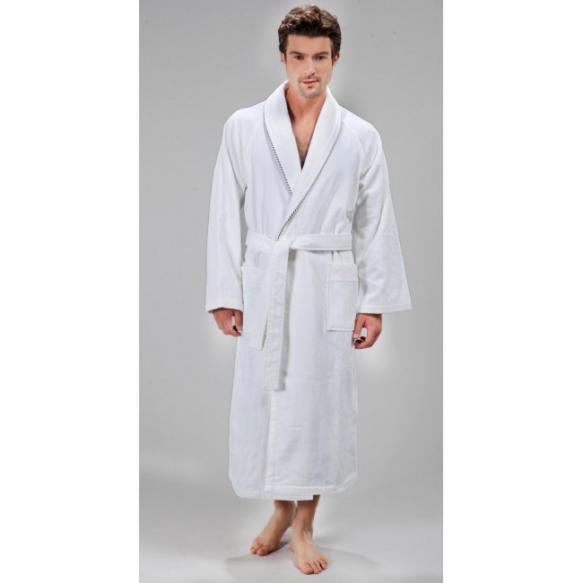 Халат мужской Soft cotton SHARP белый S