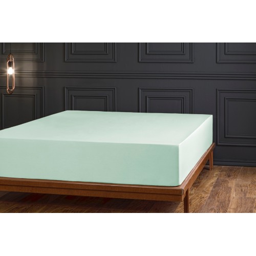 Простыня на резинке Tivolyo Home бирюзовый 180х200