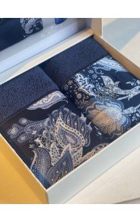 Салфетка Tivolyo Home VERSALITE тёмно-синий 2 предмета