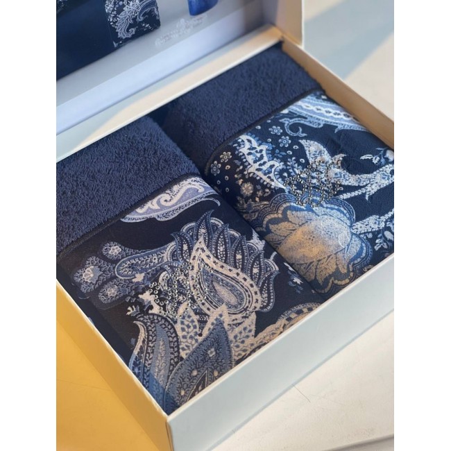 Салфетка Tivolyo Home VERSALITE тёмно-синий 2 предмета