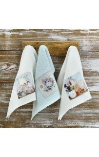 Кухонное полотенце Tivolyo Home BLUEBELL ассорти 3 предмета