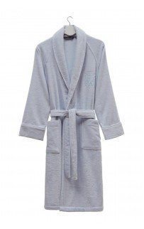 Халат мужской Soft cotton DELUхE голубой M