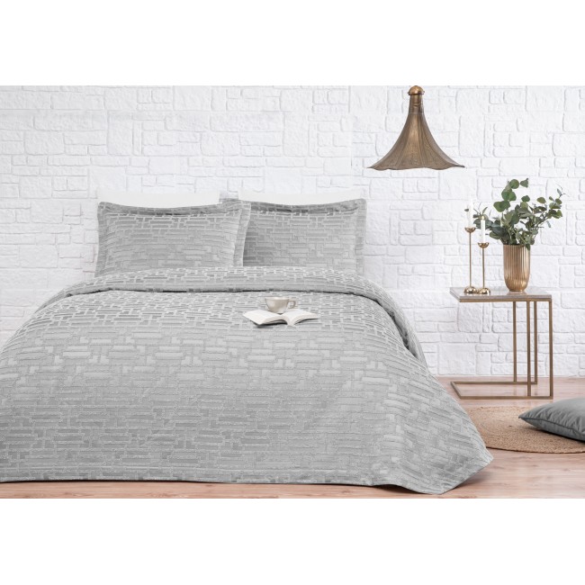 Покрывало Tivolyo Home CALIPSO серый Евро