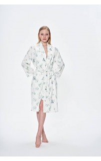 Халат женский Tivolyo Home FLEURS белый M