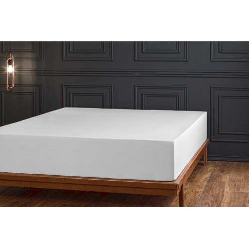 Простыня на резинке Tivolyo Home серый 180х200