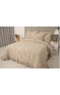 Покрывало Tivolyo home AMADORA бежевый 240х260 Покрывало Tivolyo home AMADORA бежевый 240х260