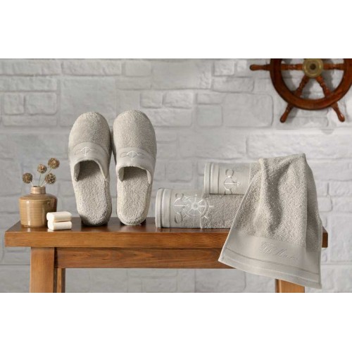 Набор полотенец Tivolyo Home NAVY бежевый 2 предмета