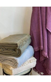 Покрывало Tivolyo home NATURAL SLIM фиолетовый Евро