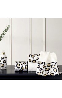 Набор полотенец Tivolyo Home CHEETAH белый 3 предмета + ароматизатор для шкафа