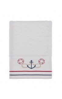 Полотенце Tivolyo Home NAVY белый 50х100