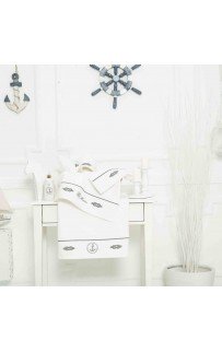 Набор полотенец Tivolyo Home MARINE TOWEL кремовый 3 предмета + тапочки