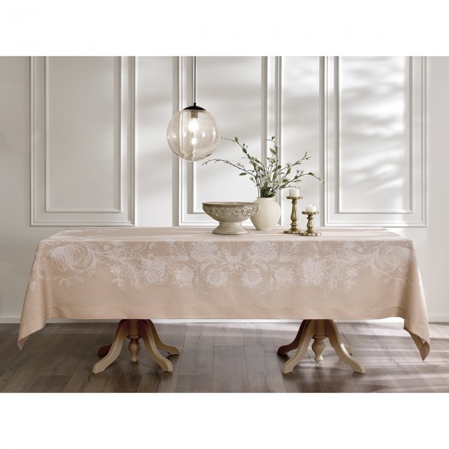 Скатерть Tivolyo Home TRELLIS бежевый 160х280