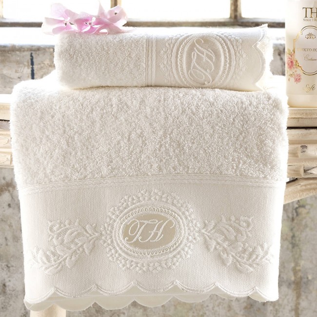 Набор полотенец Tivolyo Home ANTOINETTE кремовый 2 предмета