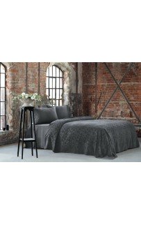 Покрывало Tivolyo Home BAROC антрацит Евро Покрывало Tivolyo Home BAROC антрацит Евро