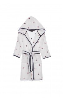 Детский халат Soft cotton MARINE белый 5-6 лет