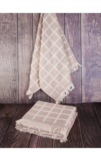 Набор полотенец Tivolyo Home CHANEL бежевый 2 предмета