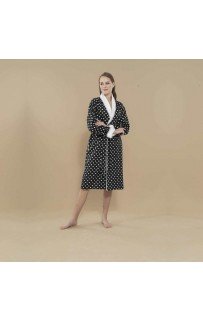 Халат женский Tivolyo home MACCHIATO черный S/M