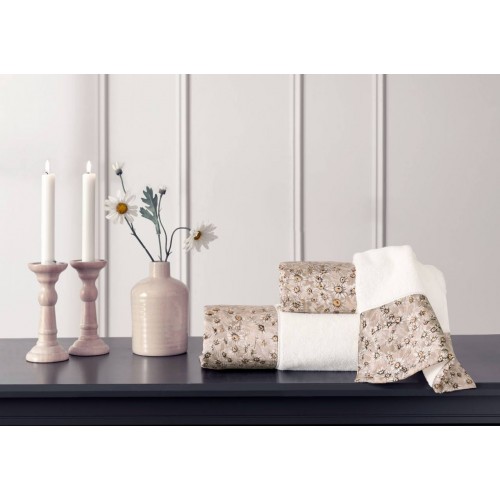 Набор полотенец Tivolyo Home MARY бежевый 2 предмета