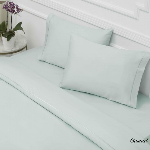 Комплект постельного белья Tivolyo Home CASUAL бирюзовый KING SIZE