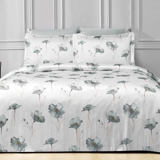 Комплект постельного белья Tivolyo Home DITSY серый Евро Комплект постельного белья Tivolyo Home DITSY серый Евро