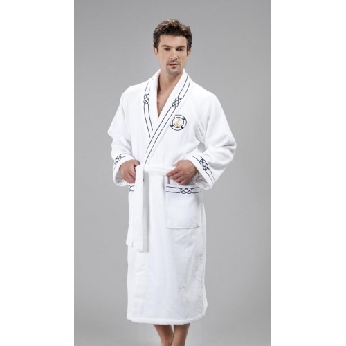 Халат мужской Soft cotton MARINE белый XL