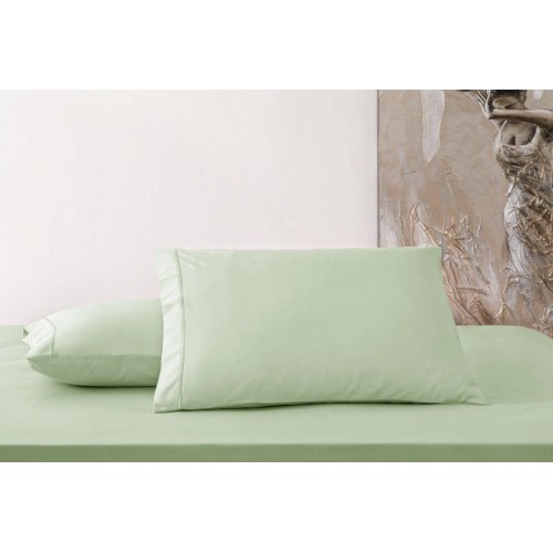 Наволочка Tivolyo Home сатин зеленый 50х70