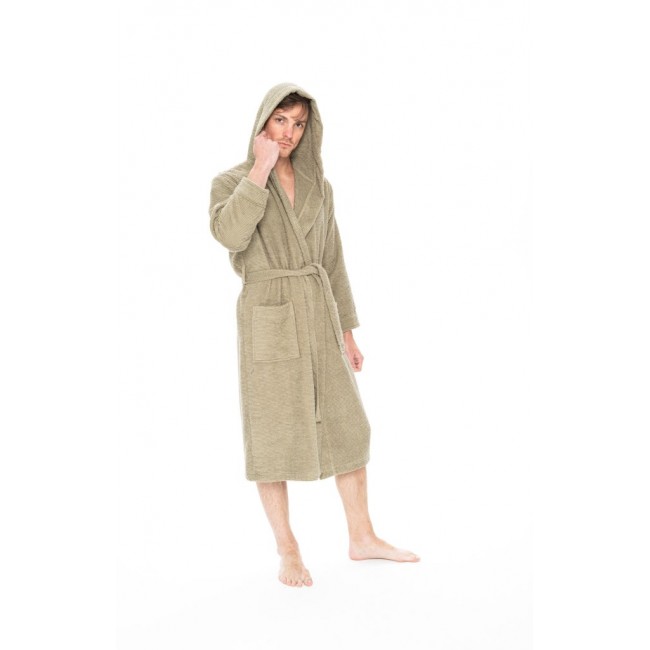 Халат мужской Tivolyo home NATURAL SLIM хаки XL
