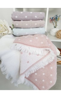 Кухонное полотенце Tivolyo Home DOTTY розовый 50х70