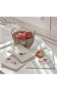 Кухонное полотенце Tivolyo Home APPLE ассорти 3 предмета