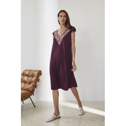 Сорочка 51942-1 Сливовый вино S