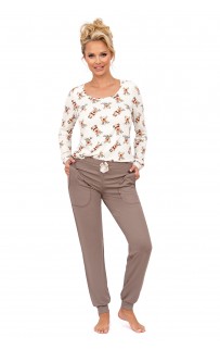 Reni long pyjamas Beige L