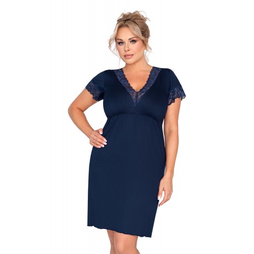 Mariza plus nightdress Dark Blue 3XL