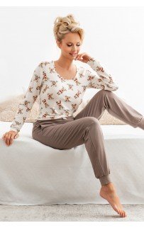 Reni long pyjamas Beige XXL