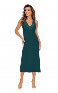 Kristina long nightdress Green M