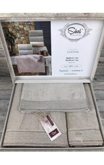 Набор полотенец SIKEL из 3-х предметов (30*50, 50*90 и 70*140) STORE GUPUR A.YESIL светло зеленый