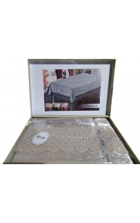 Скатерть EFOR NAZENDE 160*220 прямоугольная капучино