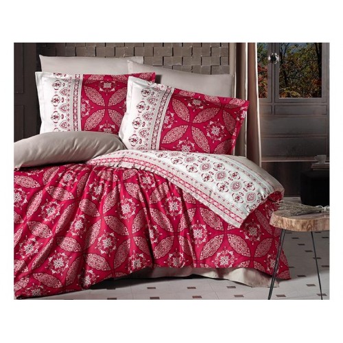 КПБ Clasy Satin (IVORE KIRMIZI) евро