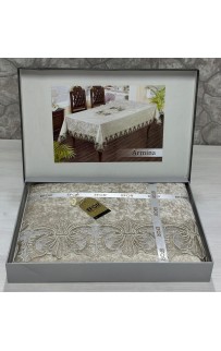 Скатерть EFOR ARMINA 160*220 прямоугольная капучино CAPI