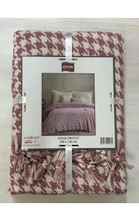 Покрывало EFOR ZIGZAG (200*230) бордовый модель 2