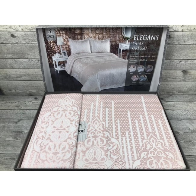 Покрывало EFOR с наволочками Elegans (240*260) пудровый