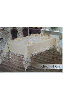 Скатерть EFOR ALMOND SET 160*220 8 салфеток- капучино