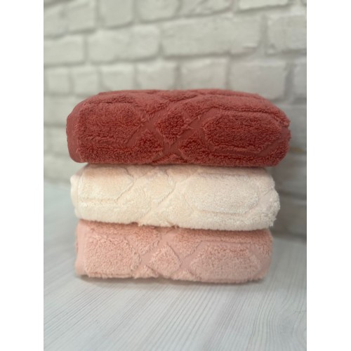 Полотенце LUZZ DIANA (70*140) 3 шт персиковый