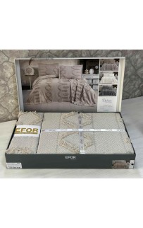 Покрывало EFOR Pique Bedspread DUHAN (240*260) с наволочками серый GRI