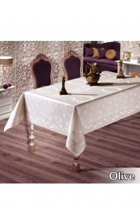 Скатерть EFOR ZEYT?NDALI 160*220 (ED 310) OLIVE пудровый